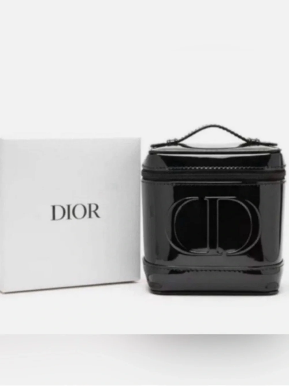 Dior Men’s Black Patent Leather CD Vanity Case